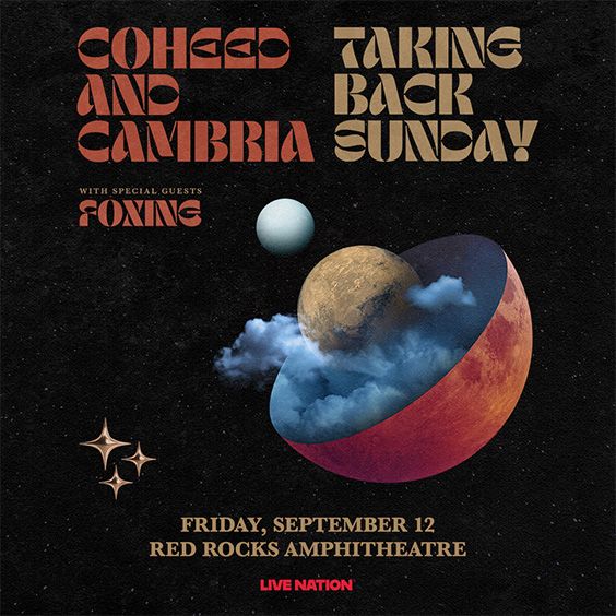 Coheed and Cambria with Taking Back Sunday Red Rocks Amphitheatre